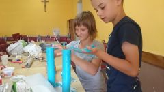 Warsztaty budowy instrumentów recyclingowych da dzieci w ramach projektu 'Muzyka jest w nas', Rozdrażew k/Krotoszyna